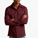 Burgundy Micro-Check Long-Sleeve Shirt