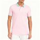 Light Pink Polo Shirt with Mint Green Trim